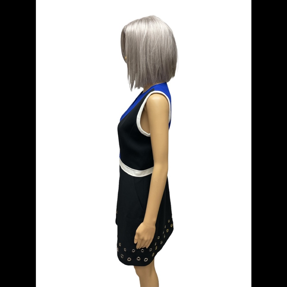 Colour-Block Zipper Bodycon With Rivets - image 2